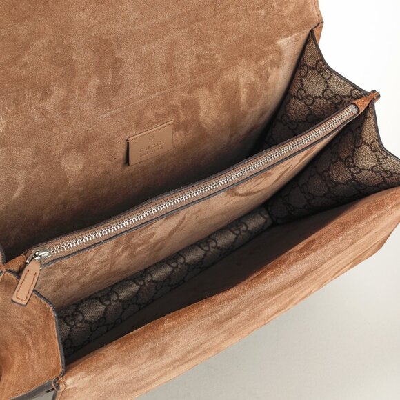 Gucci Dionysus Beige Ebony GG Supreme Monogram Limited Edition Bee Bag - Picture 13 of 15